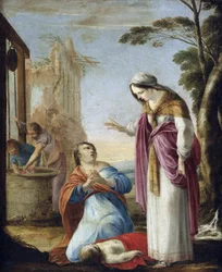 Sankta Elizabeth av Ungern (1207-1231) - Sankta Elisabeth av Thüringen - Miraklet av Sankta Elisabeth av Thüringen - Målning av Laurent de La Hyre (1606-1656) - Olja på duk, 77,5x64 - Privat samling