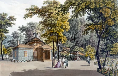 Eremitaget i trädgården till det kejserliga palatset i Laxenbourg, Österrike, ca 1790