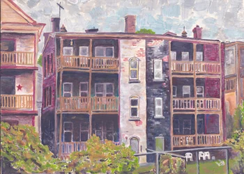 Mission Hill, ca 2017 (akryl på vattenfärgspapper)
