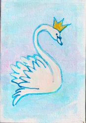 Swan King, 2025 (akryl på duk)