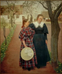 Vår. Ebba och Sigrid Kähler