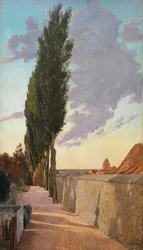 Landskap med poppel. Septemberafton, 1895.