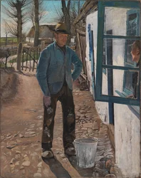 Vitkalkning av det gamla huset, 1908