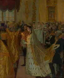 Tsar Nikolaj II:s och prinsessan Alix av Hessen-Darmstadts bröllop den 26 november 1894, 1895