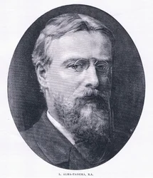 Alma Tadema ett självporträtt, från The Magazine of Art 1893, Cassell and Company