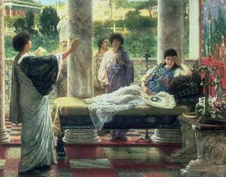 Catullus läser sina dikter i Lesbias hus, 1870