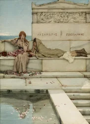 Xanthe och Phaon, 1883 (wc på papper)