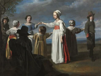 Cirkel i Le Nain - dansande barn, ca 1650