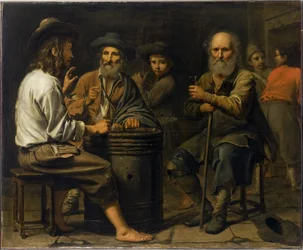 Mästare i processioner - bönder på en krog, 1640