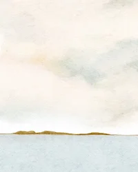 Morning View From The Dock 2, ca 2019 (akvarell)