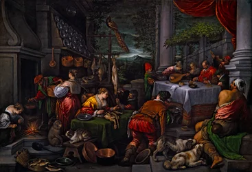 Lazarus och Dives, ca 1570 (olja på duk)