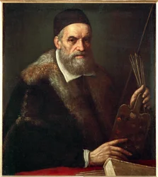 Porträtt av Jacopo Bassano da Ponte (målning på duk)