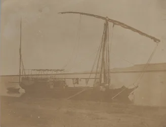 Nilens båt, Egypten, 1851.
