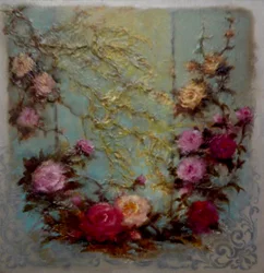 Antique Roses, 2024 (olja på duk)