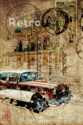Rostig retro-stadsbil