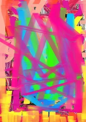 Livfull geometrisk abstrakt konst