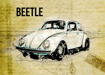 Skiss av en klassisk Beetle