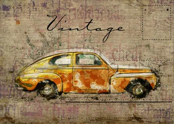 Vintage-orange bil