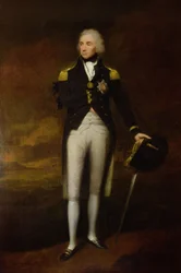 Porträtt av amiral Viscount Nelson (1758-1805) (olja på duk)