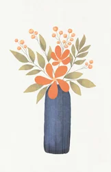 Blomsterbukett i orange
