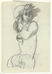Naken kvinna