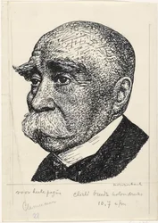Porträtt av George-Eugene-Benjamin Clemenceau