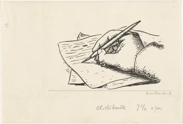 skrivande hand