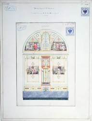 Muralmålning för Eremitaget, S:t Petersburg, ca 1840