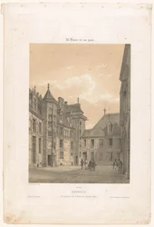 Utsikt över innergården till Palais Jacques-Coeur i Bourges Bourges. Vue interior de la maison de Jacques Coeur (titel på objekt) Contemporary France (serietitel) La France de nos jours (serietitel på objekt)