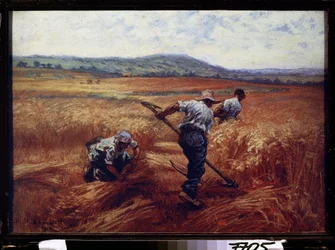 ""Skördemännen" Skörden. Pastellmålning av LLeon Augustin Lhermitte (1844-1925) 1910 Pushkin Museum, Moskva