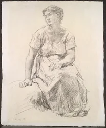 Sittande bondkvinna, ca. 1885.