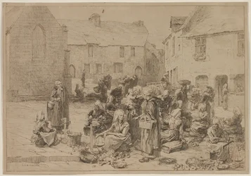 Äppelmarknaden i Landerneau, 1878.