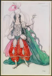 Kostymdesign för Jane Marnac som Zobeide från "Scheherazade"