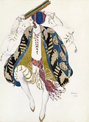 Kostymdesign för judisk dansare, från Cleopatra