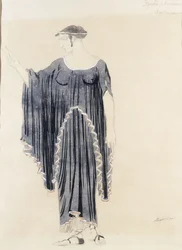 Kostymdesign för Oidipus i Colonus-Antigone, ca. 1899 till 1909