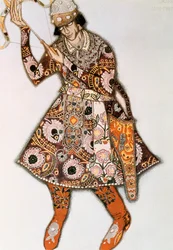 Kostymdesign för en balett av Igor Stravinsky, 1913