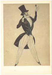 Kostymdesign för balett Carnaval av R. Schumann, 1910