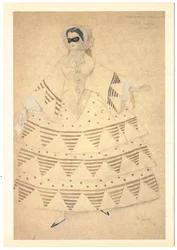Kostymdesign för balett Carnaval av R. Schumann, 1910