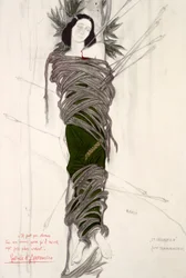 Kostymdesign för balettdansösen Ida Rubinstein, 1911