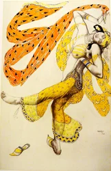 Odalisk. Kostymdesign för baletten Sheherazade av N. Rimsky-Korsakov, 1910