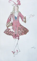 Sida de la prinsessan. Kostymdesign för baletten Törnrosa av P. Tchaikovsky, 1916