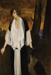 Porträtt av Rachel Strong, den framtida grevinnan Henri de Boisgelin, 1924