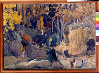Scenografi för "Prelude to the Afternoon of a Faun", 1912
