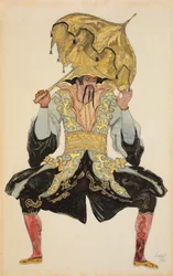 Den kinesiska mandarinen, kostymdesign för "Törnrosa", 1921