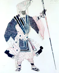 Översteprästen Le Grand Prêtre, balettkostymdesign, 1911