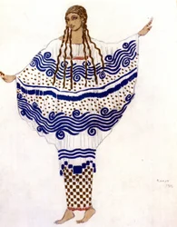 En faunas eftermiddag av Claude Debussy, kostym av Léon Bakst