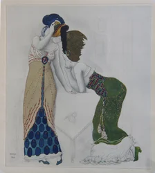 Kvinna i orientalisk klänning, 1910