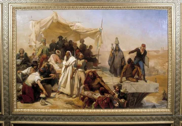 Expedition från Egypten under order av Bonaparte. Målning av Leon Cogniet (1794-1880)