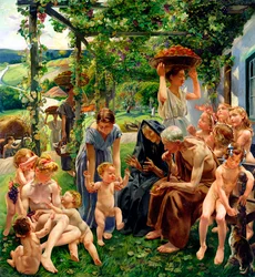 Kvällen, högra panelen från triptyken "The Golden Age", 1901 (se 309507 för triptyken)