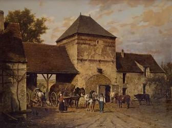 The Farmyard (olja på duk)